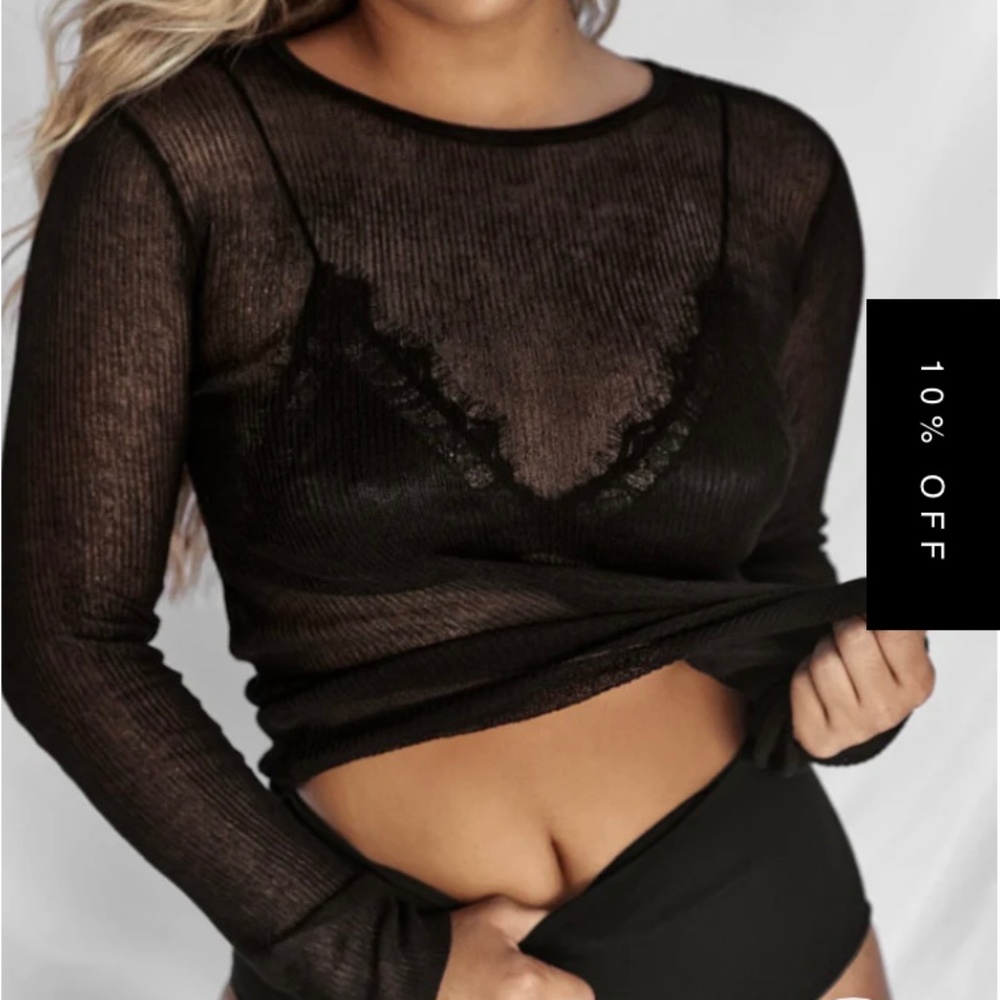 All things golden - THE KNITTED LONG SLEEVE - BLACK XS